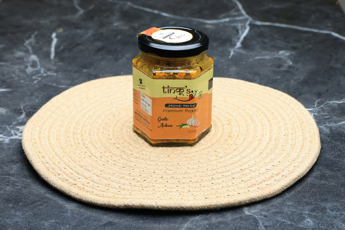 Garlic pickle|lehsun ka achar|mustard oil pickle|200g pack|handcrafted gourmet delight