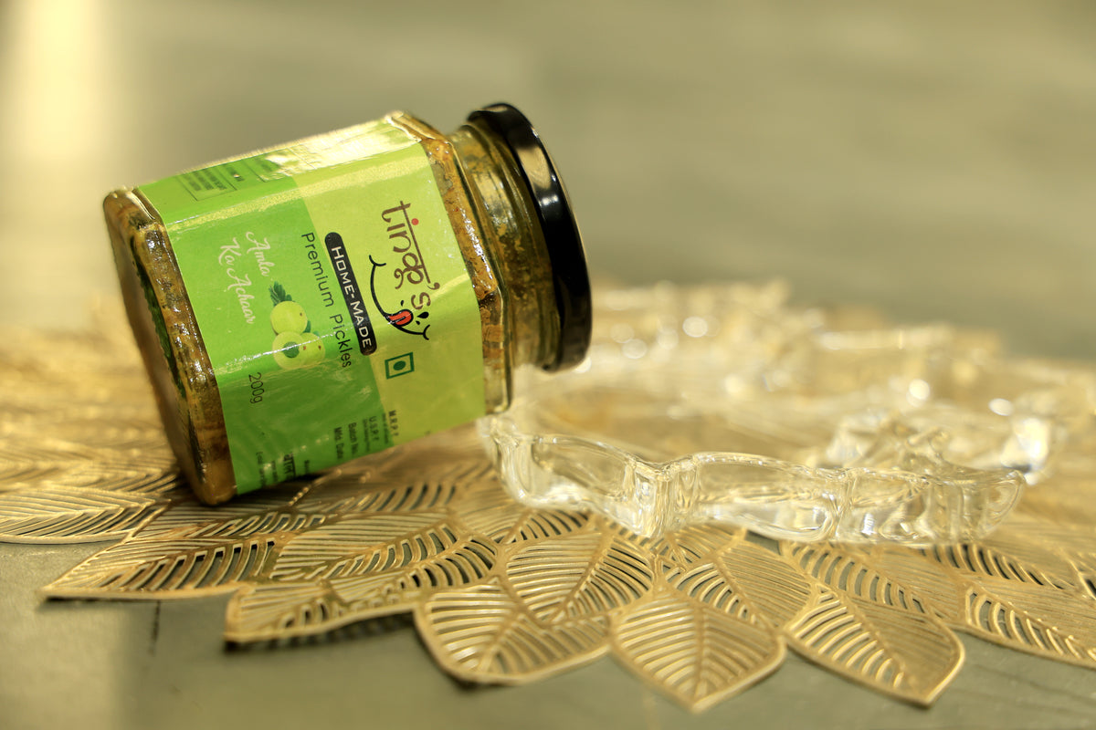 Amla ka achar|Indian gooseberry|tangy pickle|preservative-free|without onion pickle