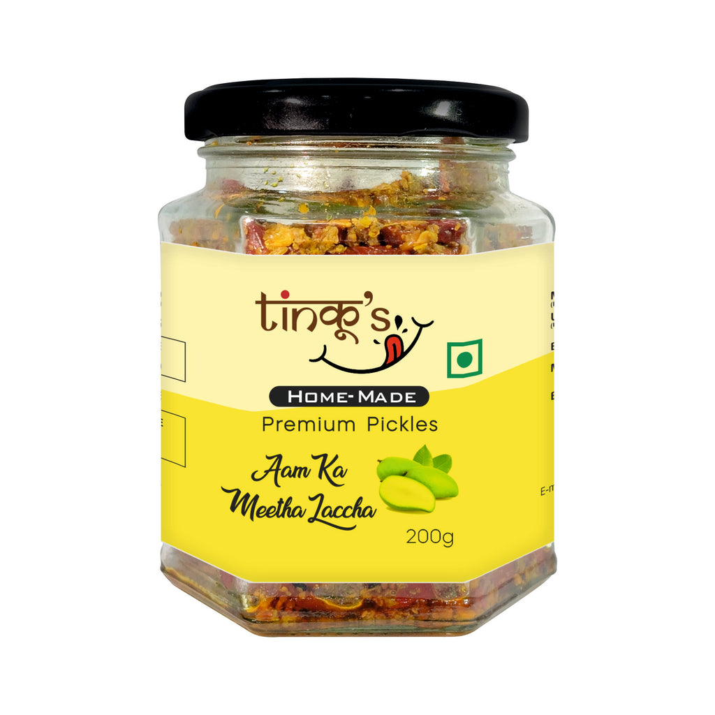 Aam ka meetha laccha|sweet and tangy pickle|sweet mango|homemade