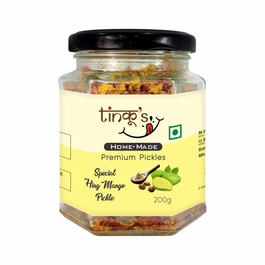 Special hing mango pickle|No oil pickle|hing flavour|uttar pradesh pickle|Indian style pickle|small pack (200g)